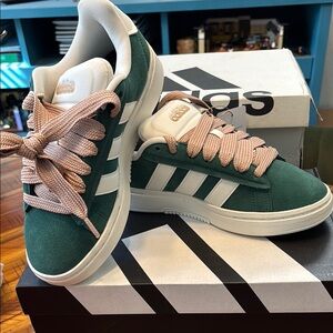 Adidas Green and White Grand Court Alpha 00s
